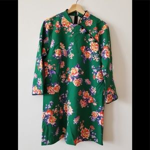 Zara Asian-Inspired Floral Dress